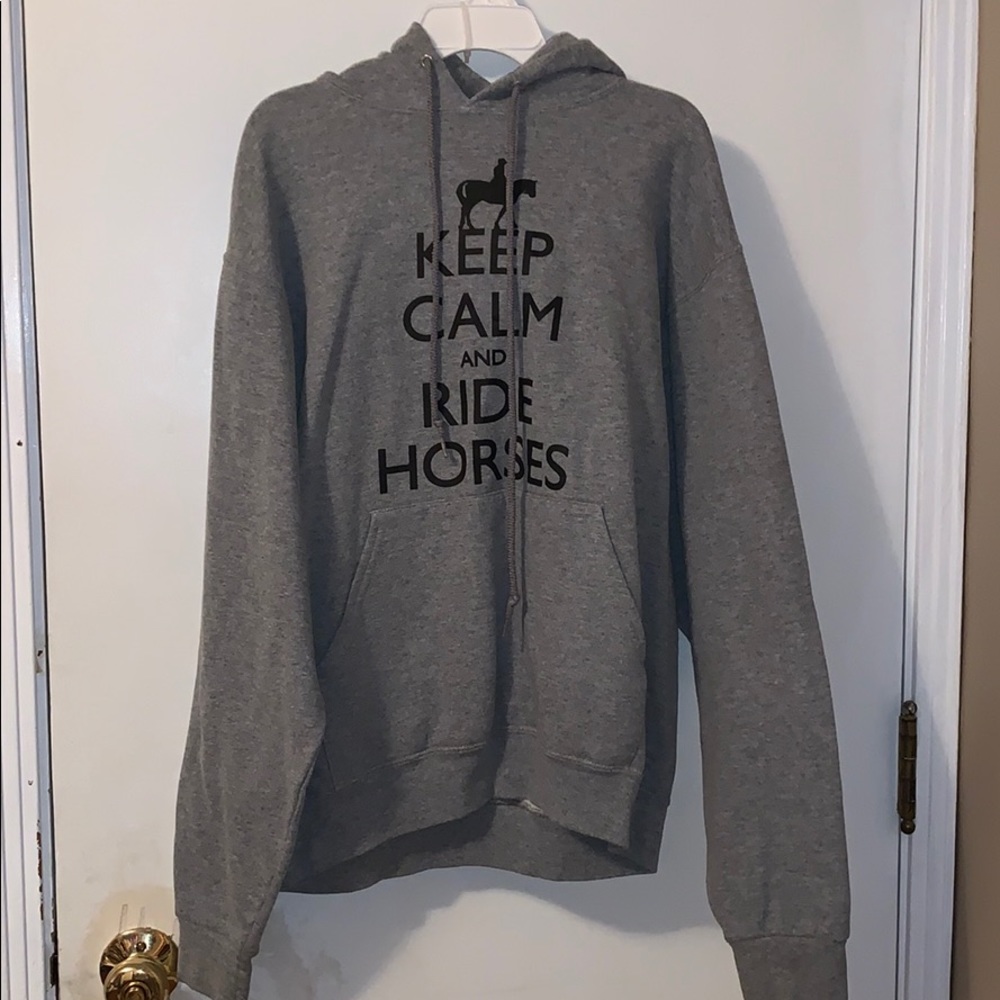 Keep calm and ride horses sweatshirts